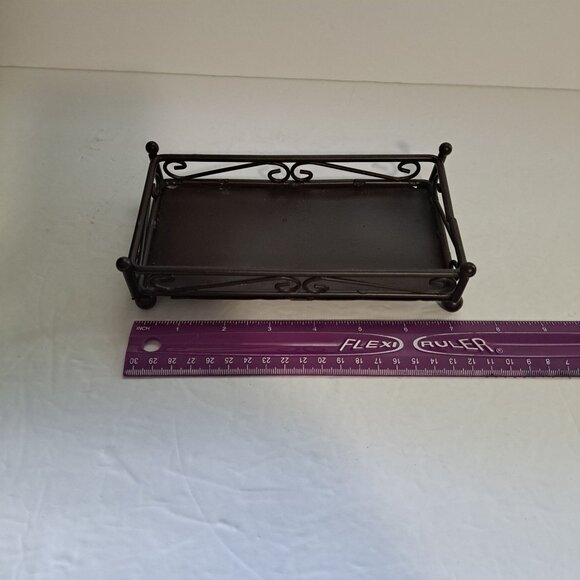 5 pc Celebrating Home Tuscan Home Creamer Sugar Lid Ceramic Set Metal Stand - Picture 9 of 11